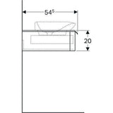 Geberit Waschtischunterschrank MYDAY 1150 mm mit LED-Beleuchtung und Siphonausschnitt rechts