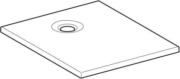 GEBERIT Nemea Duschwanne 90x75 cm rechteckig weiß matt Sanitäracryl