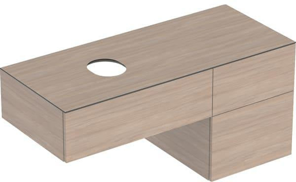 Geberit VariForm Waschtischunterbau 120 cm, 3 Schubladen, lava matt – Wandhängend