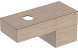 Geberit VariForm Waschtischunterbau 120 cm, 3 Schubladen, lava matt – Wandhängend