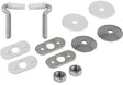 Geberit Bambini WC-Sitz Scharnier-Set – Edelstahl, Befestigung von unten