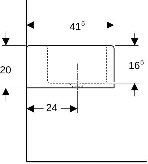 GEBERIT Bambini Spiel- und Waschlandschaft für 2 Waschtischarmaturen, 90 cm, weiß