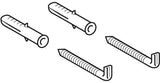 Geberit Befestigungsmaterial für Waschtischunterschrank und Seitenschrank – 6 Schrauben, 2 Platten, 6 Dübel