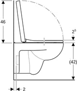 GEBERIT Renova Plan Wand-WC Tiefspüler Set mit WC-Sitz, weiß, 54 cm Tiefe
