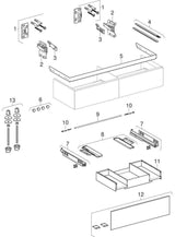 Geberit ONE Unterschrank für Aufsatzwaschtisch, 2 Schubladen, 133,2 cm, weiß hochglänzend