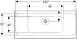 Geberit Tawa Duo Badewanne 170x75 cm weiß, rechteckig, schmaler Rand, 2-Sitzer