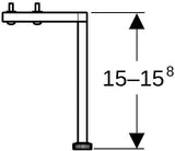 Geberit Set Füße schmal 2 St. – Höhenverstellbar, Hochglanz Verchromt, 15 cm