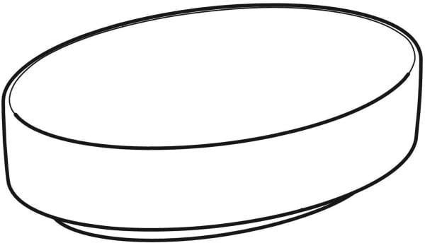 Geberit VariForm Aufsatzwaschtisch oval 55x40 cm, ohne Hahnloch, weiß KeraTect