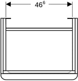 GEBERIT Smyle Wand-Waschtischunterschrank 53,6 cm Nussbaum mit 1 Tür links