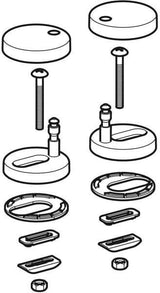 Geberit Fixierbolzenset für WC-Sitz QuickRelease-Scharniere mit zentraler Entriegelung