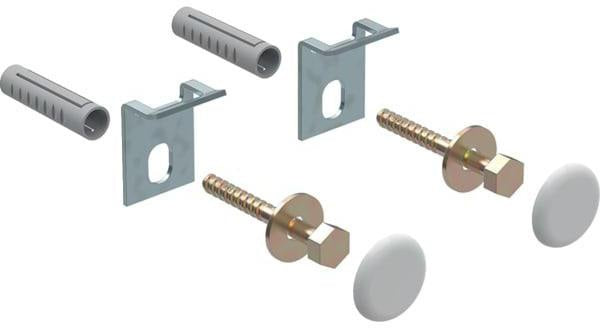 Geberit Kerafix Befestigungsset für Urinale, 2 Stück, weiß – Montagematerial