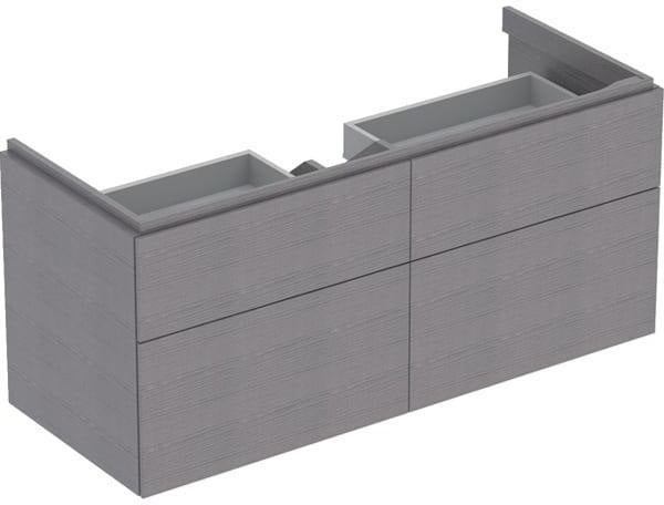 Geberit Xeno2 Unterschrank für Waschtisch, 120 cm, 4 Schubladen, weiß hochglänzend