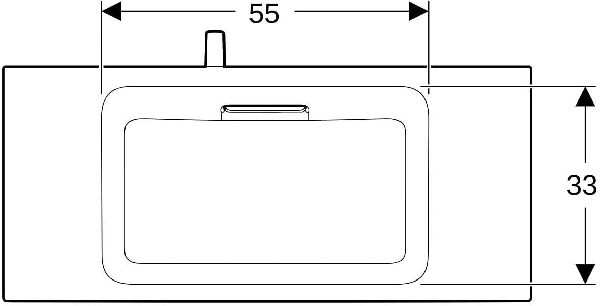 Geberit ONE Möbelwaschtisch 90x40 cm KeraTect CleanDrain verkürzte Ausladung weiß