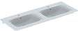 Geberit Renova Plan Doppelmöbelwaschtisch 130x48 cm mit Hahnloch & Überlauf in Weiß