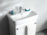 Geberit Renova Compact Waschtisch 60x37 cm mit Hahnloch und Überlauf, weiß