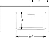 Geberit ONE Möbelwaschtisch 90x48 cm CleanDrain mit KeraTect, Ablage rechts, ohne Überlauf