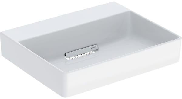Geberit ONE Handwaschbecken 50x41 cm CleanDrain ohne Hahnloch und Überlauf, weiß KeraTect