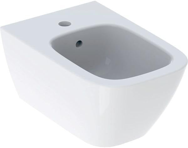 Geberit Smyle Wandbidet eckig weiß mit KeraTect und Überlauf – 35 cm