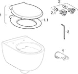 GEBERIT Renova Comfort Wand-WC Tiefspüler Rimfree barrierefrei weiß