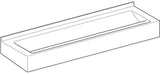 GEBERIT Publica Waschrinne 187,6 cm Varicor weiß – ohne Hahnloch, ohne Überlauf