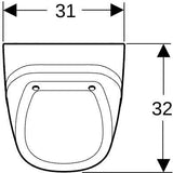 Geberit Corso Deckelurinal – Zulauf hinten, Abgang hinten, weiß, KeraTect