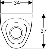 GEBERIT Selva Urinal mit integrierter Steuerung, Netzbetrieb, spülrandlos, weiß