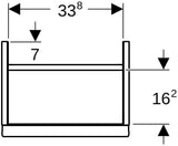 Geberit iCon Unterschrank für Handwaschbecken, 1 Tür rechts, 37 cm, weiß hochglänzend