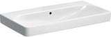 Geberit Smyle Waschtisch eckig 120x48cm ohne Hahnloch mit Überlauf weiß