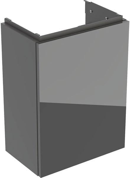 Geberit Acanto Unterschrank für Handwaschbecken, 1 Tür, weiß hochglänzend, Push-to-open