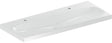 Geberit Acanto Doppelwaschtisch 120x48 cm, 2 Hahnlöcher, ohne Überlauf, weiß