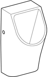 GEBERIT Renova Plan Urinal wasserlos, Abgang nach hinten, weiß – spülrandlose Sanitärkeramik