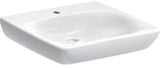 GEBERIT Renova Comfort Waschtisch barrierefrei 55x55 cm mit Hahnloch und KeraTect