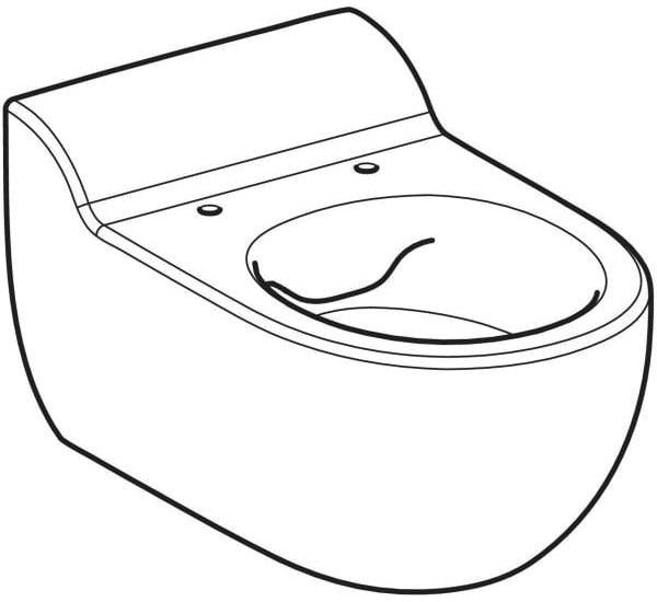 Geberit Bambini Wand-WC für Kinder – Rimfree Tiefspüler, H 35 cm, weiß