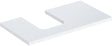 GEBERIT ONE Waschtischplatte 90 cm mit Ausschnitt links, weiß hochglänzend, für Aufsatzwaschtisch Schalenform