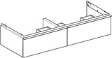 Geberit iCon Unterschrank für Doppelwaschtisch, 2 Schubladen, 118,4 cm, weiß hochglänzend