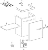 GEBERIT Renova Compact Waschtischunterschrank 50 cm, 1 Tür, weiß hochglanz, wandhängend