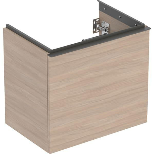 Geberit Acanto Waschtischunterschrank 60 cm – 1 Schublade, 1 Innenschublade, verkürzte Ausladung, weiß hochglänzend
