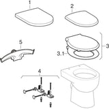 GEBERIT Renova Stand-WC Flachspüler, weiß KeraTect, Abgang horizontal