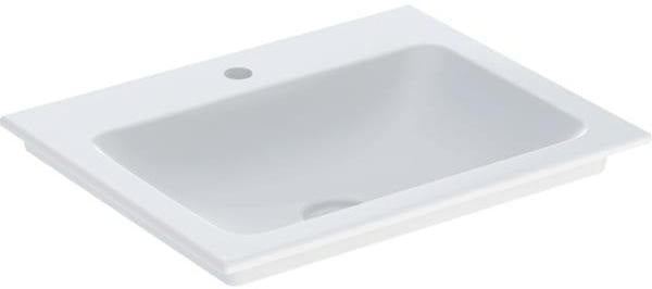 Geberit ONE Möbelwaschtisch 60x48 cm mit Hahnloch, ohne Überlauf, weiß, KeraTect
