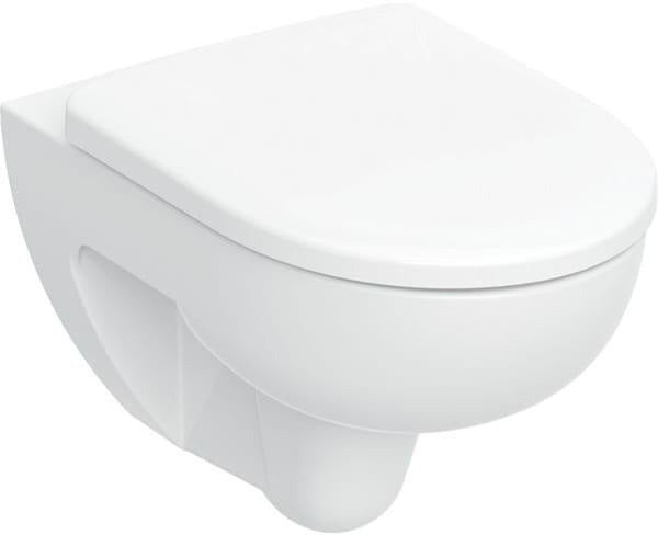 Geberit Renova Set Wand-WC Rimfree spülrandlos mit WC-Sitz, Tiefspüler, weiß