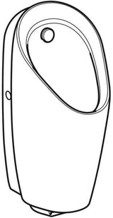 GEBERIT Preda Urinal mit integrierter Steuerung, Netzbetrieb, spülrandlos, weiß