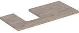 GEBERIT ONE Waschtischplatte 90 cm mit Ausschnitt links, weiß hochglänzend, für Aufsatzwaschtisch Schalenform