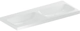 Geberit iCon Light Doppelwaschtisch 120x48 cm mit Hahnloch und Überlauf in Weiß