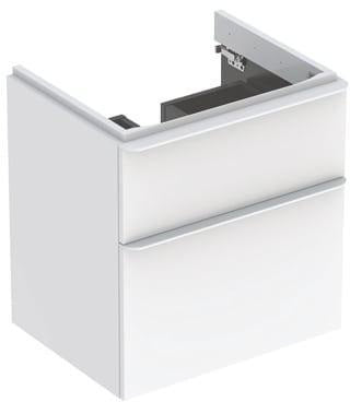 Geberit Smyle Unterschrank für Waschtisch eckig mit 2 Schubladen 118,4 cm sandgrau
