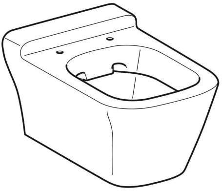 Geberit Tiefspül-WC MYDAY Rimfree wandhängend 6 l weiß mit KeraTect – spülrandlos