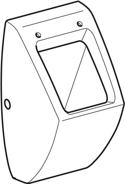 Geberit Pareo Deckelurinal weiß KeraTect – Zulauf hinten, Abgang hinten, 30 cm