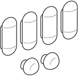 GEBERIT Set Puffer für WC-Sitz Prima CDI – 6 Stück, grau, zum Stecken