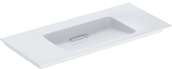 Geberit ONE Möbelwaschtisch 60x48 cm CleanDrain ohne Hahnloch ohne Überlauf weiß KeraTect