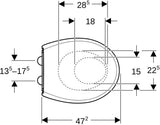 Geberit Renova WC-Sitz mit Kinder-Sitzring, Absenkautomatik, Quick-Release, weiß