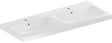 Geberit iCon Light Doppelwaschtisch 120x48 cm mit Hahnloch und Überlauf in Weiß